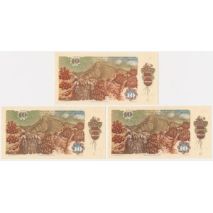 Czechoslovakia, 10 Korun 1986 (3 pcs.)