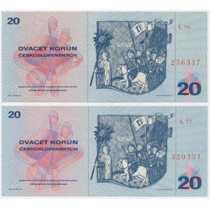 Československo, 20 korún 1970 (2 ks)