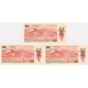 Tschechoslowakei, 50 Kronen 1987 (3 Stk.)