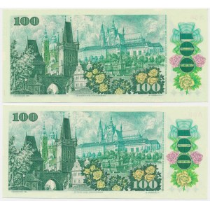 Czechoslovakia, 100 Korun 1989 (2 pcs.)