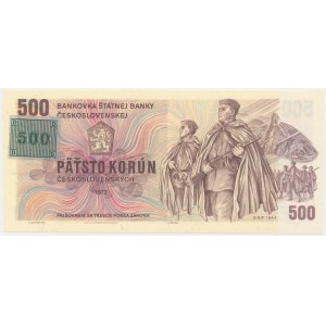 Czech Republic, 500 Korun 1993 (1973) - with stamp -