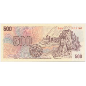 Czech Republic, 500 Korun 1993 (1973) - with stamp -