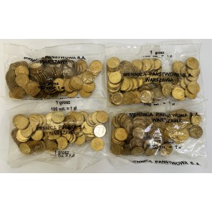 Set, Mint bags, 1 penny (4 pieces).