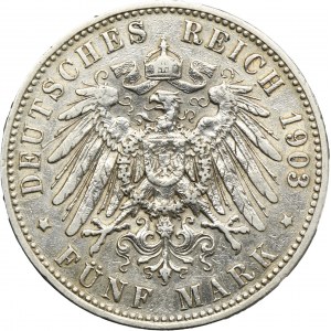 Germant, Kingdom of Prussia, Wilhelm II, 5 Mark Berlin 1903 A