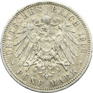 Germany, Kingdom of Prussia, Wilhelm II, 5 Mark Berlin 1902 A