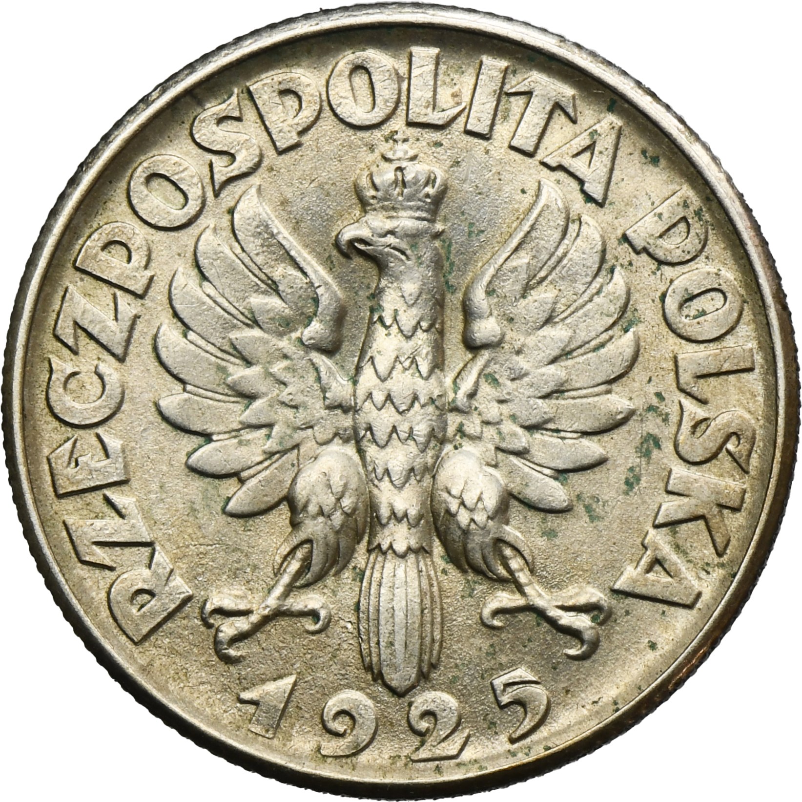 Kobieta i kłosy, 2 złote Filadelfia 1925 - bez kropki po dacie - インターネット オークション / オンライン入札 - 価格 - OneBid