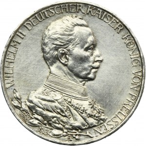 Germany, Kingdom of Prussia, Wilhelm II, 3 Mark Berlin 1913 A