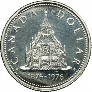 Canada, Elizabeth II, 1 Dollar Ottawa 1976 - Centenary of the Parliamentary Library