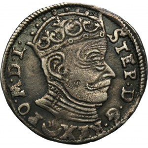 Stephen Bathory, 3 Groschen Vilnius 1582 - L/LIT