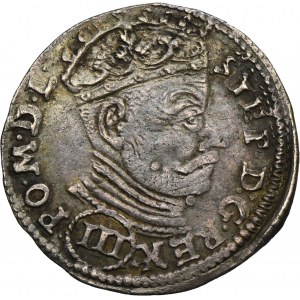 Stephen Bathory, 3 Groschen Vilnius 1580 - III in round shield