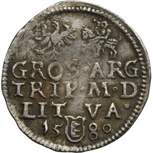 Stephen Bathory, 3 Groschen Vilnius 1580 - III in round shield