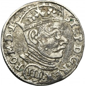 Stephen Bathory, 3 Groschen Vilnius 1581 - RARE, III in round shield