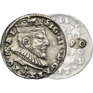 Sigismund III Vasa, Trojak Vilnius 1590 - ROTH, Interpunktion des Datums