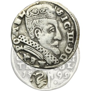 Sigismund III Vasa, 3 Groschen Vilnius 1599 - RARE, Swan