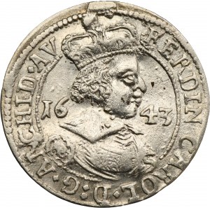 Austria, Ferdinand Karl, 3 Kreuzer Hall 1643