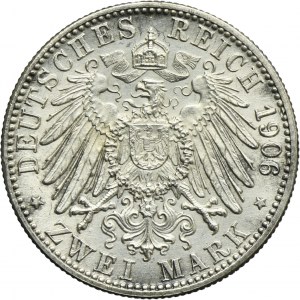 Deutschland, Baden, Friedrich I., 2 Mark Karlsruhe 1906