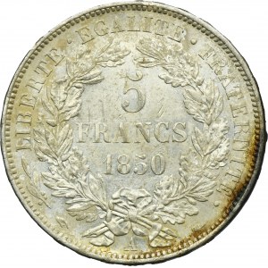 France, II Republic, 5 Francs Paris 1850 A