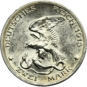 Germany, Kingdom of Prussia, Wilhelm II, 2 Mark Berlin 1913 A