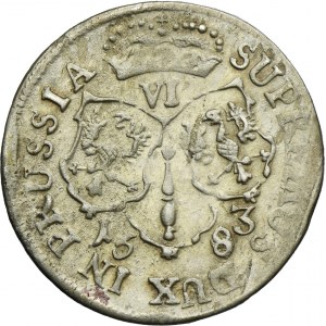 Germany, Brandenburg-Prussia, Friedrich Wilhelm, 6 Groschen Konigsberg 1683 HS