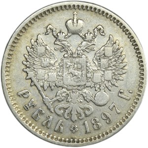 Russia, Nicholas II, Rouble Brussels 1897 ★★