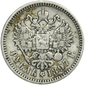 Rusko, Mikuláš II., rubľ Petrohrad 1897 АГ