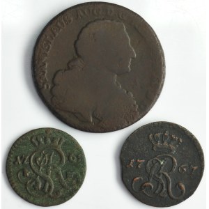 Set, Poniatowski, Schilling, 1/2 Groschen and 3 Groschen (3 pcs.)