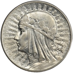 Hlava ženy, 5 zlotých Varšava 1934