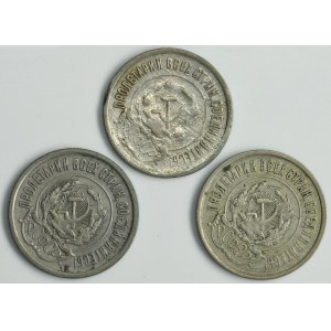 Set, Russia, RFSRR, 20 Kopeck 1921-1923 (3 pcs.)