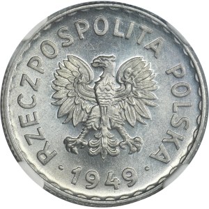 1 złoty 1949 Aluminium - NGC MS64