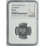1 złoty 1949 Aluminium - NGC MS64