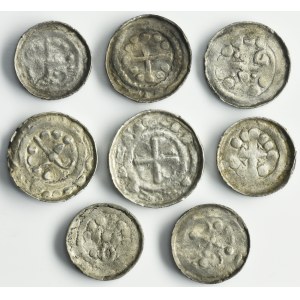 Lot, Germany, Saxony, Anonymous Saxon bishops, Cross denarius 11th century (8 pcs.)