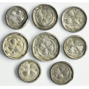 Lot, Germany, Saxony, Anonymous Saxon bishops, Cross denarius 11th century (8 pcs.)
