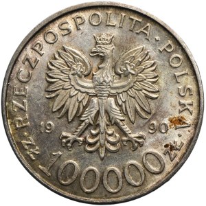 100,000 PLN 1990 Solidarity - TYPE A