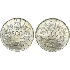 Set, Austria, Second Republic, 500 Schilling (2 pcs.)