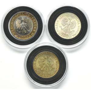 Zestaw, 200 złotych i 20.000 złotych (3 szt.)