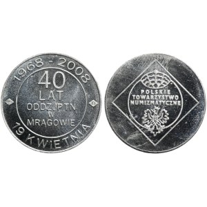 Set, Token of 40 Years of the Branch of PTN in Mrągowo 2008 (2 pcs.).