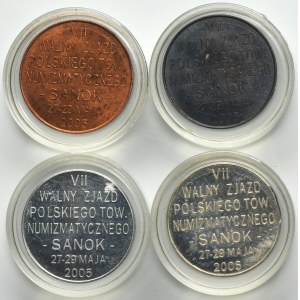 Set, Token of the VII General Assembly of PTN Sanok 2005 (4 pcs.).