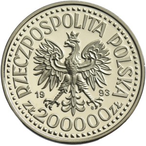 PRÓBA NIKIEL, 200.000 złotych 1993 Kazimierz IV Jagiellończyk - półpostać