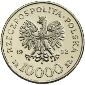 PRÓBA NIKIEL, 10.000 złotych 1992 Władysław III Warneńczyk - popiersie