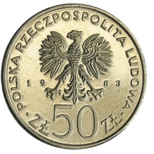 PRÓBA NIKIEL, 50 złotych 1983 Jan III Sobieski