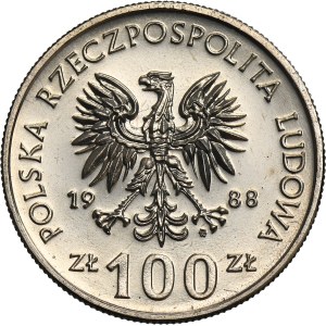 PRÓBA NIKIEL, 100 złotych 1988 Jadwiga