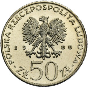 PRÓBA NIKIEL, 50 złotych 1980 Bolesław I Chrobry