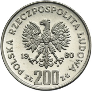 PRÓBA NIKIEL, 200 złotych 1980 Bolesław I Chrobry - popiersie