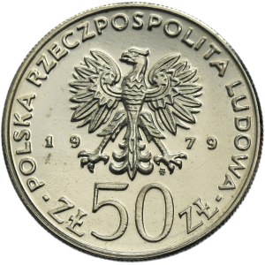 PRÓBA NIKIEL, 50 złotych 1979 Mieszko I - półpostać