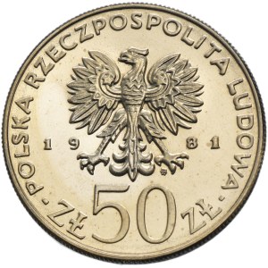 SAMPLE OF NIKIEL, 50 gold 1981 Wladyslaw I Herman