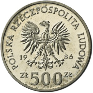 PRÓBA NIKIEL, 500 złotych 1986 Władysław I Łokietek