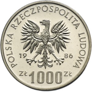 SAMPLE OF NICHOLS, 1,000 gold 1986 Wladyslaw I the Elbow.