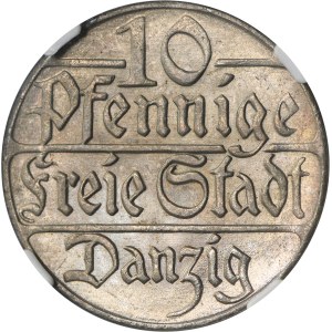 Free City of Danzig, 10 pfennige 1923 - NGC MS63