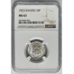 Free City of Danzig, 10 pfennige 1923 - NGC MS63