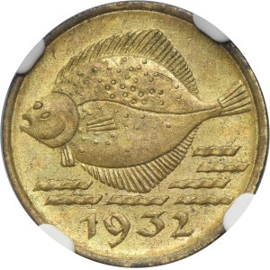 Free City of Danzig, 5 pfennig 1932 - NGC MS63